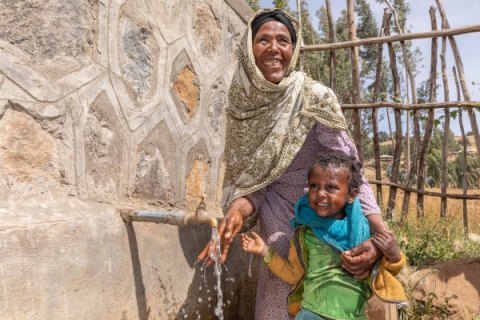 Grandmother and nephew in Ethiopia
