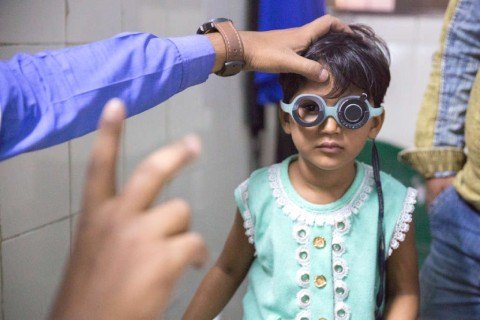 Girl with visual Disability in India